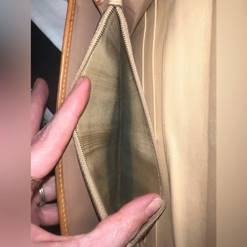 Christian Dior Trotter Canvas Leather Brown Long Wallet